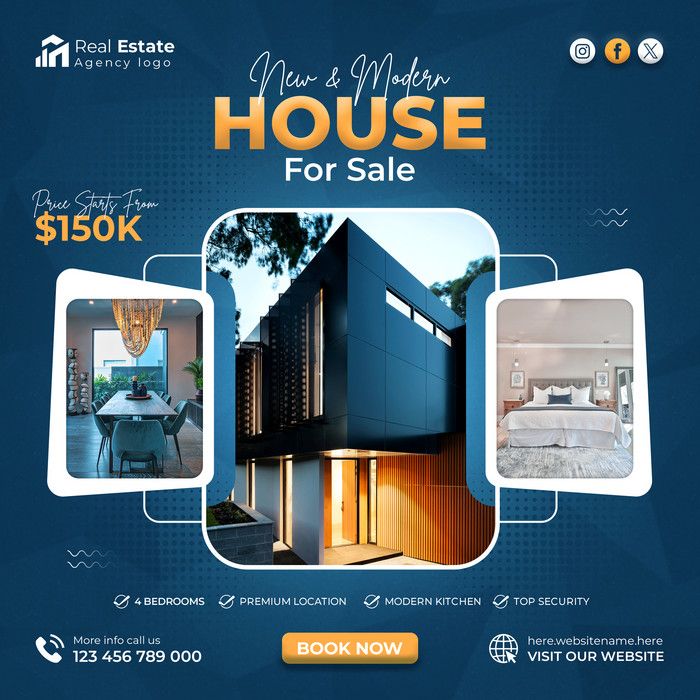 Poster chào giá bất động sản hấp dẫn