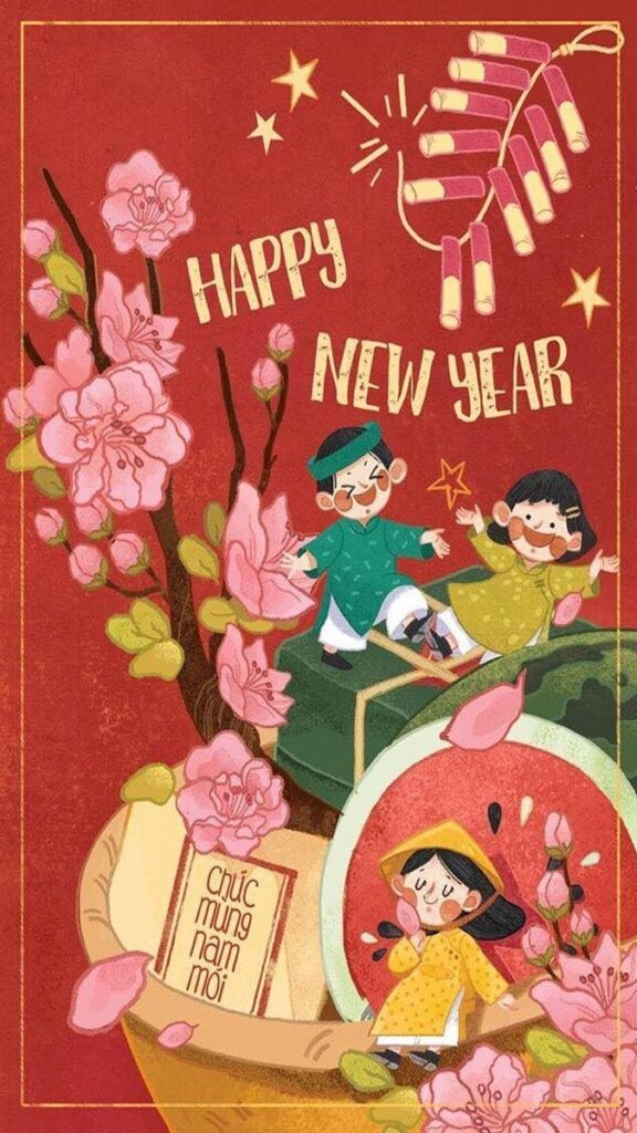 Poster chúc mừng năm mới vui tết
