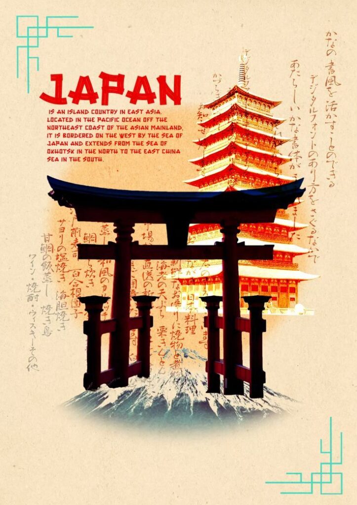 Poster tour khám phá chùa Nhật Bản