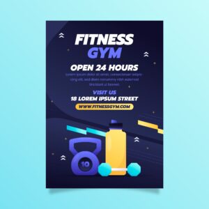 Poster quảng cáo phòng gym đơn giản