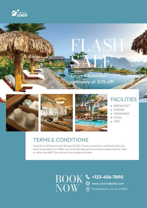 Mẫu poster khách sạn đẹp 01