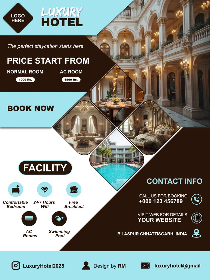 Mẫu poster khách sạn đẹp 09