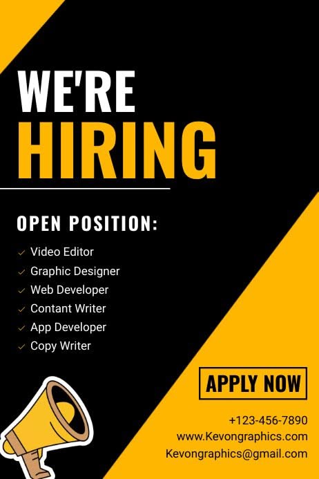 Mẫu poster tuyển dụng đẹp 01