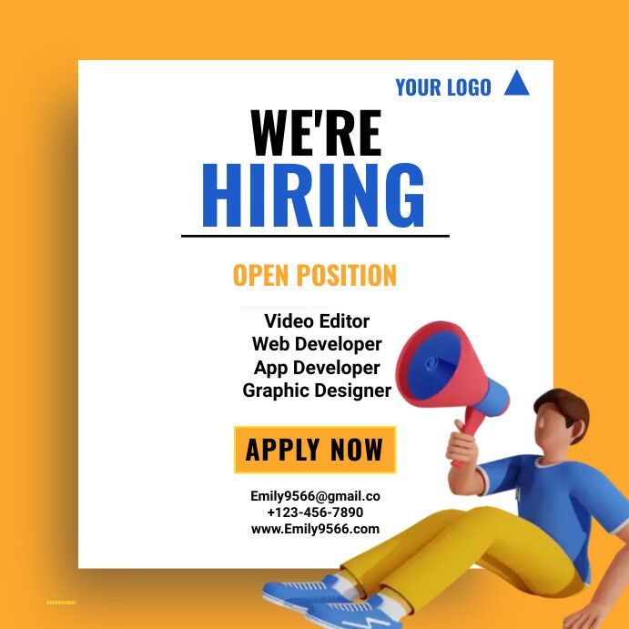 Mẫu poster tuyển dụng đẹp 02