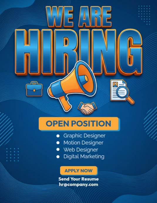 Mẫu poster tuyển dụng đẹp 06