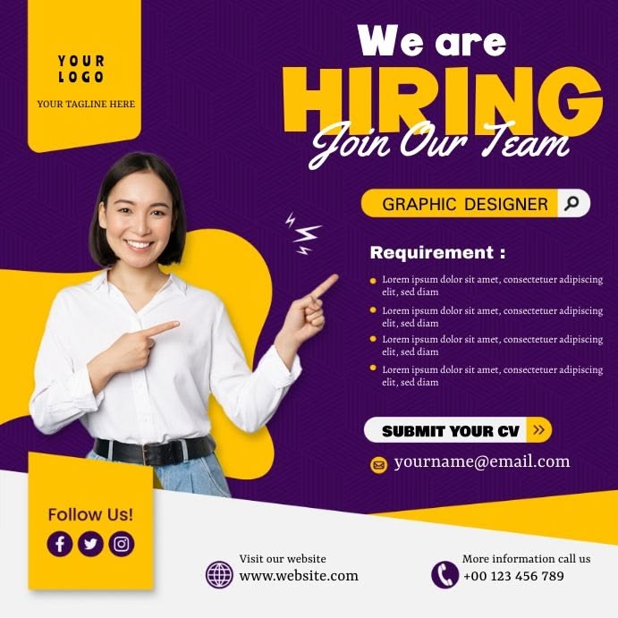 Mẫu poster tuyển dụng đẹp 09
