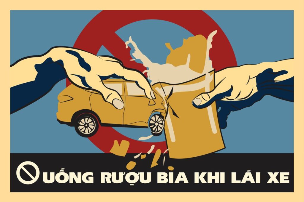 Poster tuyền truyền uống rượu bia thì không lái xe