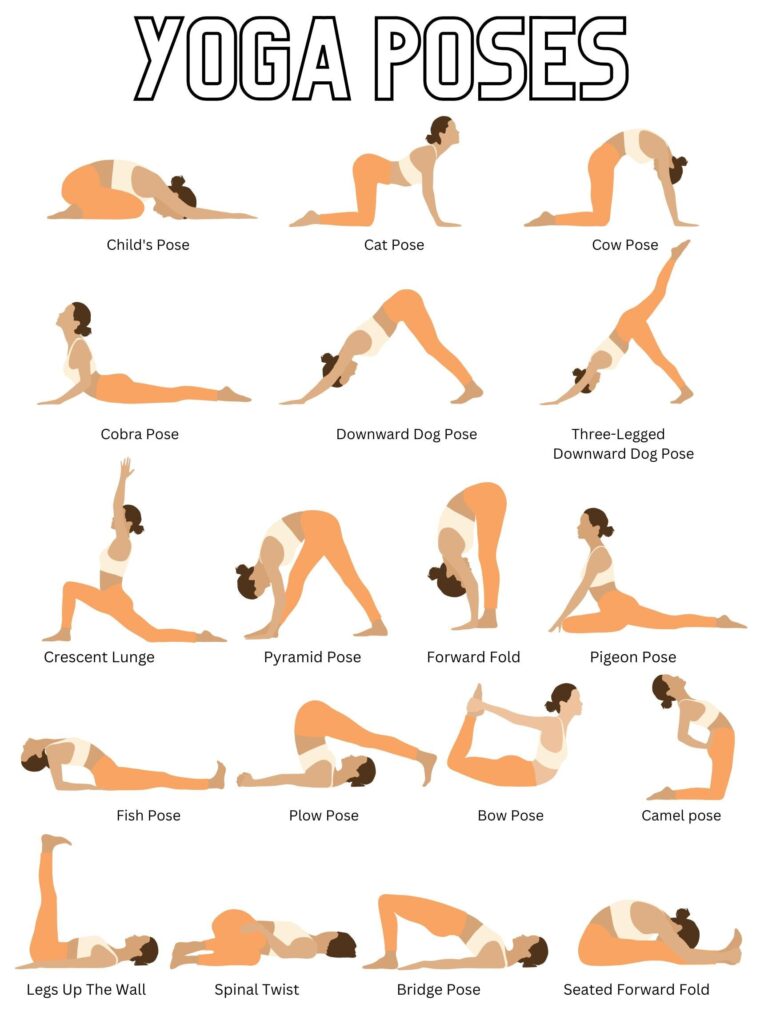 poster các tư thế yoga tự tập tại nhà