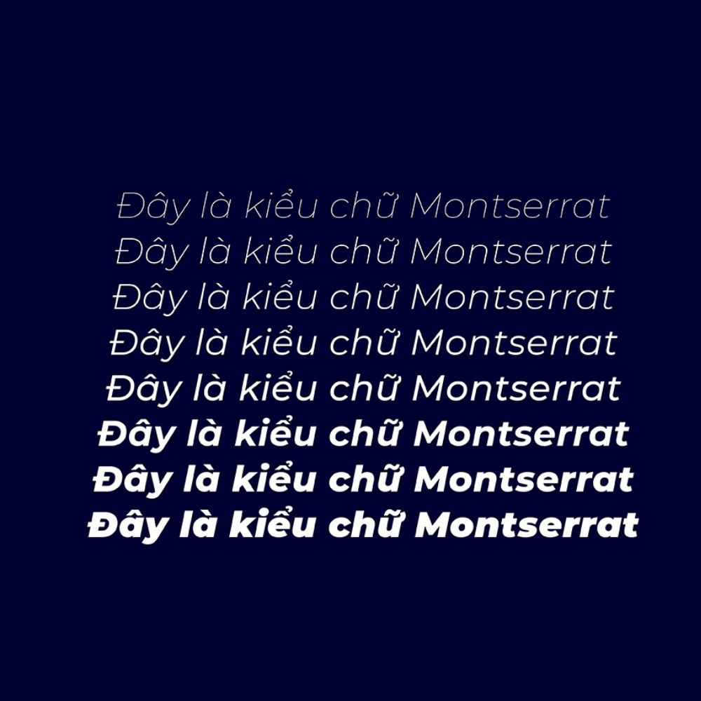 Tải font Montserrat Việt hóa chuyên dùng cho thiết kế