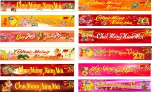 Vector băng rôn chúc mừng năm mới 2021