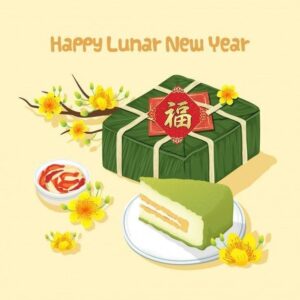 Vector bánh chưng tết