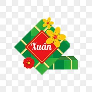 Vector bánh chưng xuân