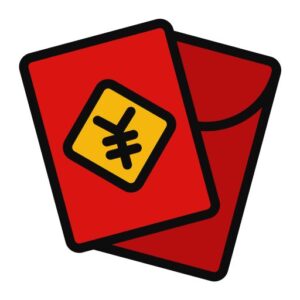 Đôi bao lì xì tết vector