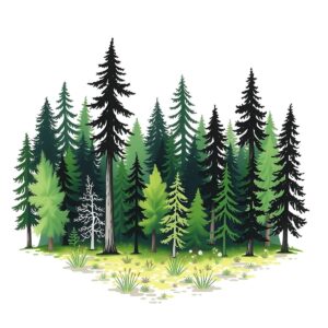 Vector rừng thông