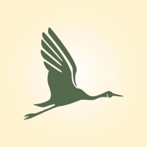 Vector chim hạc nền sáng