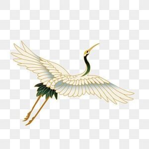 Vector chim hạc bay lên