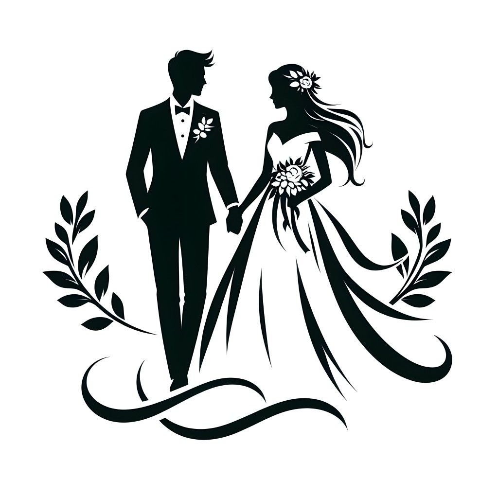 cô dâu chú rể vector