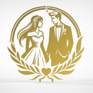 Vector cô dâu chú rể sang trọng