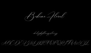 font boheme floral