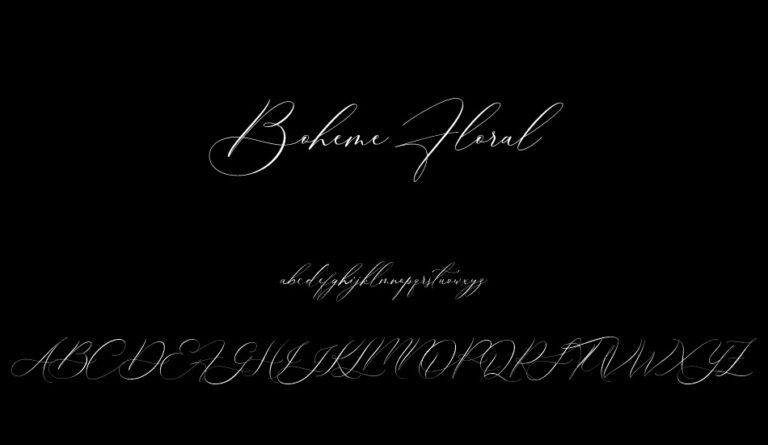 font boheme floral