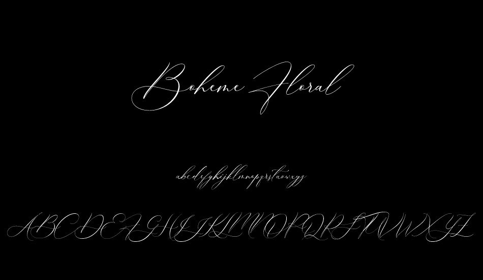 font boheme floral