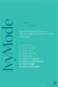 Font ivymode hiện đại