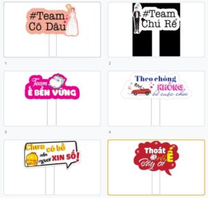 hashtag đám cưới vector