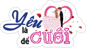 Mẫu hashtag đám cưới yêu là để cưới