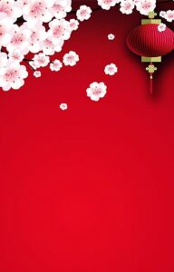 Hoa đào và lồng đèn