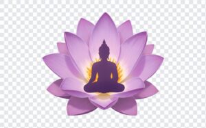 Vector Phật giáo hoa sen tím