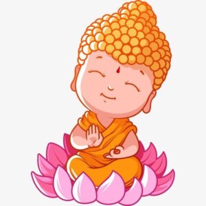 Vector hoa sen Phật giáo hoạt hình