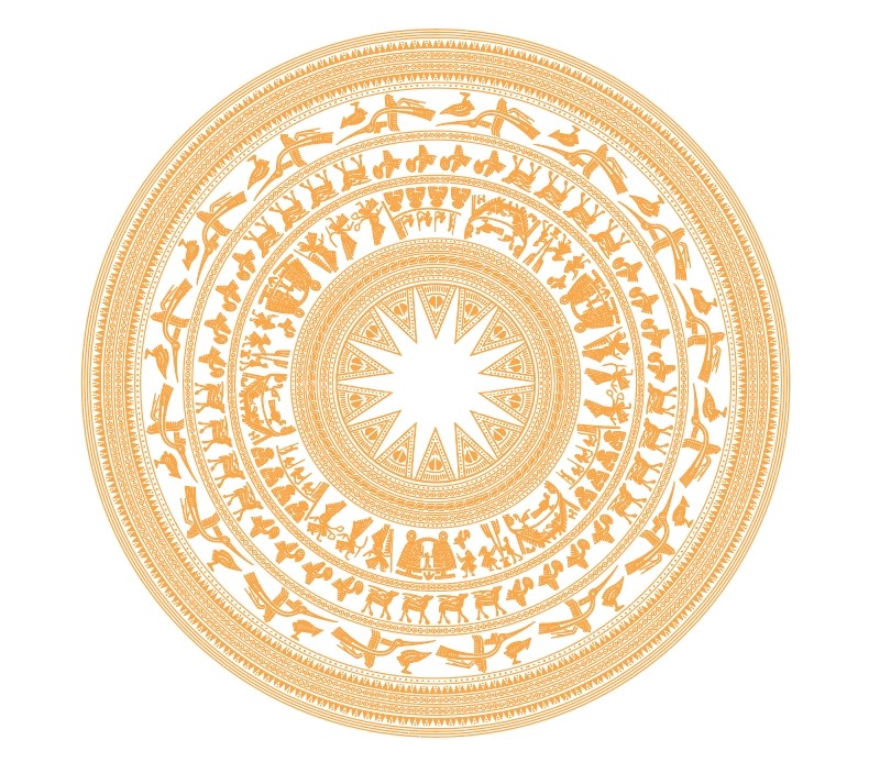 họa tiết trống đồng vector