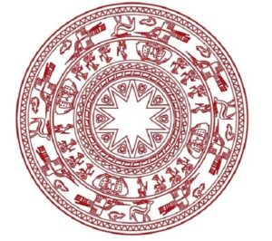 vector họa tiết trống đồng đỏ