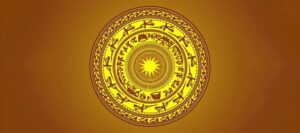 họa tiết trống đồng đông sơn vector nền vàng