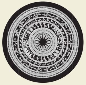 vector họa tiết trống đồng đen