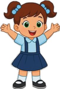 Vector học sinh vui vẻ