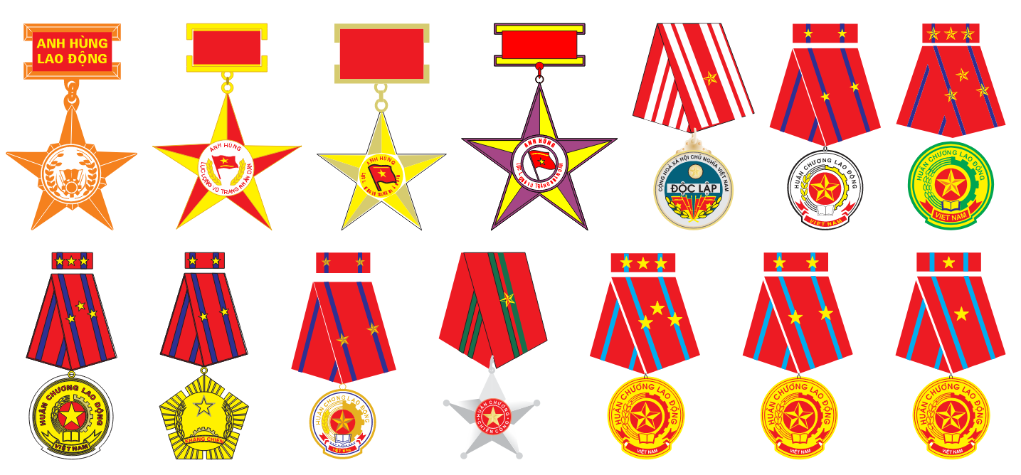 Tải mẫu huân chương lao động vector chuẩn sắc nét nhất (AI, PNG, SVG, CDR, EPS)