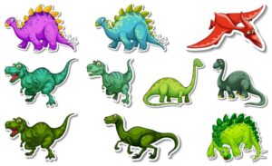 Tải mẫu khủng long vector đầy đủ định dạng AI, PNG, SVG, CDR miễn phí