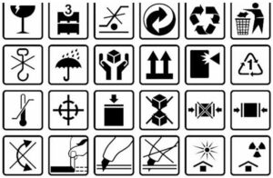 ký hiệu trên thùng carton vector đầy đủ