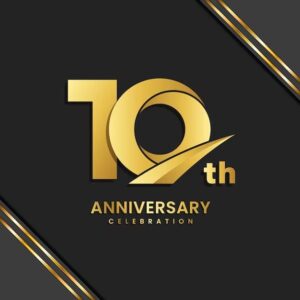 Logo 10 năm sang trọng