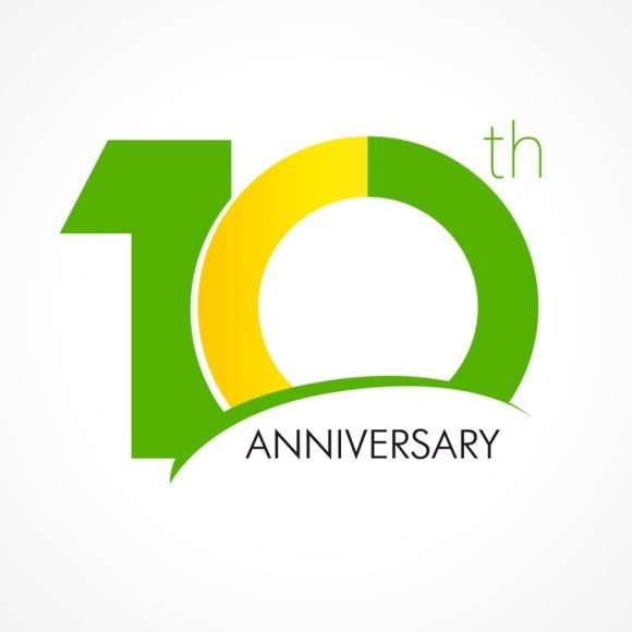 logo 10 năm vector