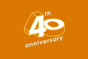Logo 40 năm nền cam