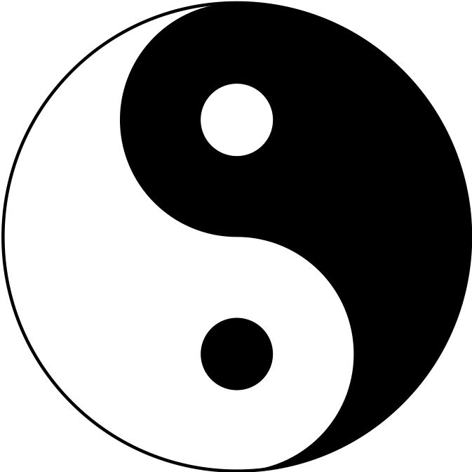 logo âm dương bát quái vector