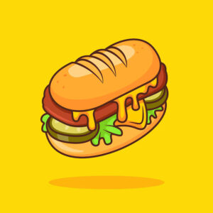 Logo bánh mì nền vàng