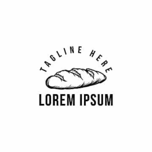 Logo bánh mì nền trắng