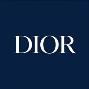 Logo Dior nền xanh