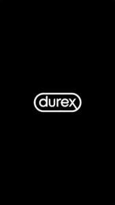 Logo Durex nền đen