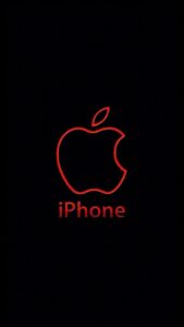 Logo Iphone viền đỏ