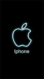 Logo Iphone viền xanh