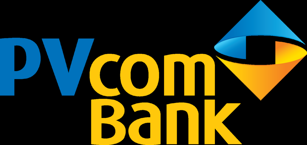 Logo PVcomBank nền đen